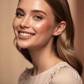 femme française souriante lisant un blog culinaire en lumière naturelle